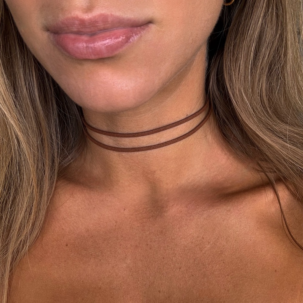 Layered Brown Choker - Picture 1 of 4
